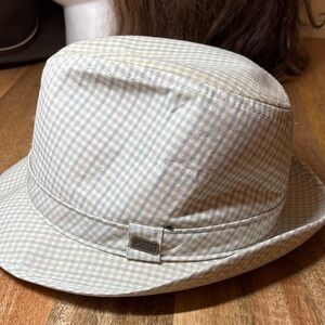 Dobbs Vintage NEW OLD STOCK  Pastel Plaid Fedora Size 7 3/8